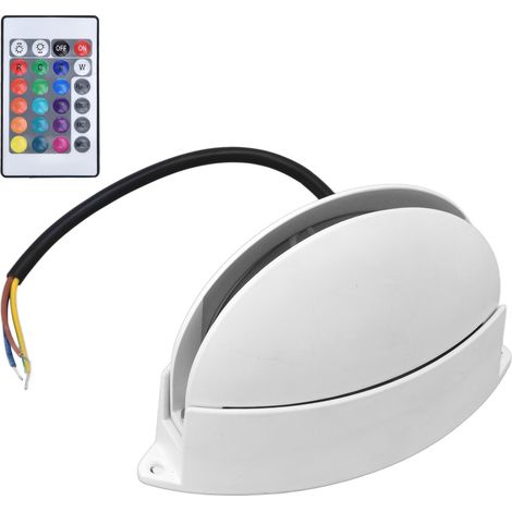 Applique murale RGB télécommandée, design élégant avec 24 touches, haute luminosité, demi-cercle, idéale pour les couloirs (AC85-265V). (1/5)