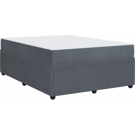 Struttura del letto Grigio scuro 140 x 200 cm Tessuto vidaXL (1/5)