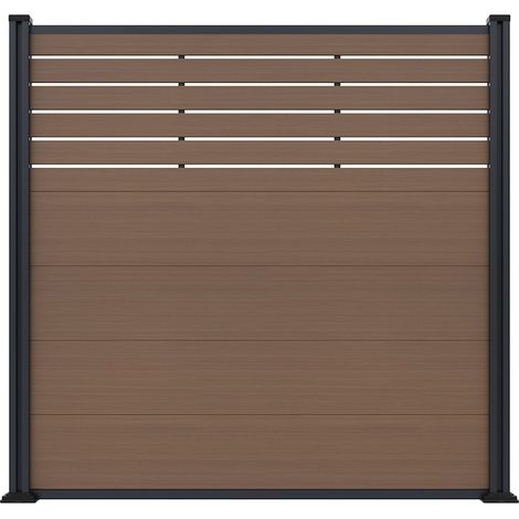 MALCHOW WPC-Zaun, Teak 180 x 180 cm