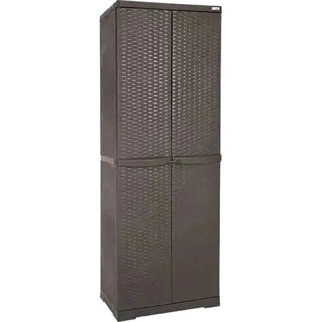 ARMADIO ALTO 'RATTAN WENGE' cm 65x P 45x H 178 - TRIOPLAST