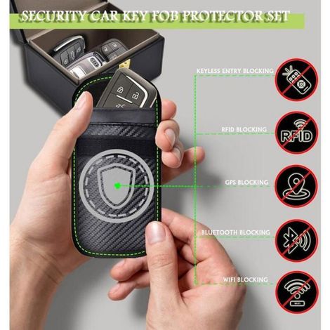 Boîte anti RFID, lot de 2 pochettes Faraday pour clés de voiture, blocage de signal antivol FILM POUR VITRAGE (1/5)