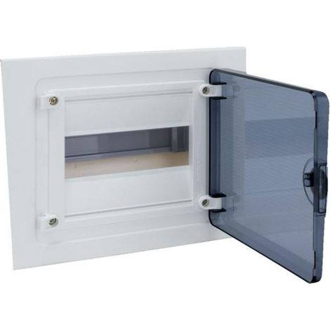 Coffret encastré 8 Modules porte transparente HAGER VF108TR (1/2)
