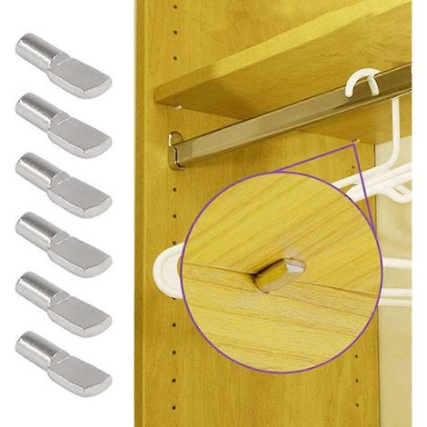 Kit de 160 pièces comprenant 6 styles de supports pour étagères et meubles : chevilles, clips et outils de fixation. (1/4)