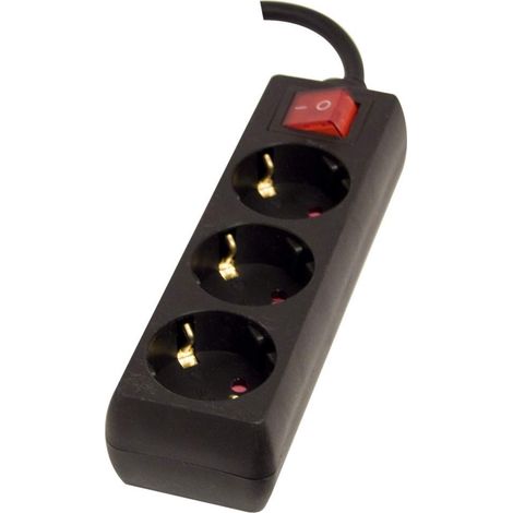 Bloc multiprise 3x16A avec interrupteur - 3m - Noir (1/3)