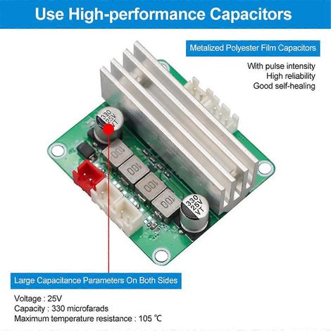 Carte d'amplificateur audio stéréo TPA3116 D2 50 W et 50 W verte (1/5)