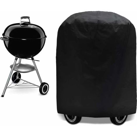 Housse Barbecue Bâche de Protection BBQ Couverture de Gril Anti-UV/Anti-l\\'eau/Anti-l\\'humidité Imperméable Extérieur Barbecue Grill Noir pour Weber, Holland, -70 x 70cm (1/5)