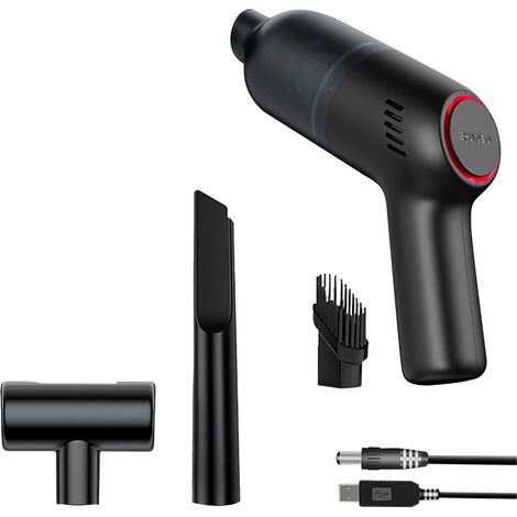 Aspirateur de voiture extracteur appareil portable, nettoyeur bureau et voiture, noir (1/4)