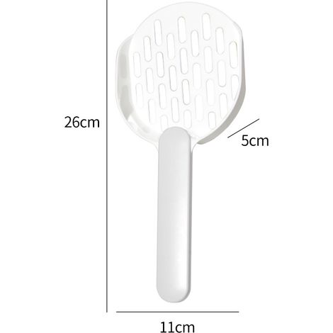 Pala Para Arena Para Gatos MINKUROW, Pala Para Arena Para Mascotas, Hecha De Plástico Abs Duradero Con Un Mango Cómodo, Adecuada Para La Mayoría De Los Tipos De Arena Para Gatos Y Arena Para Gatos (Ce (1/3)