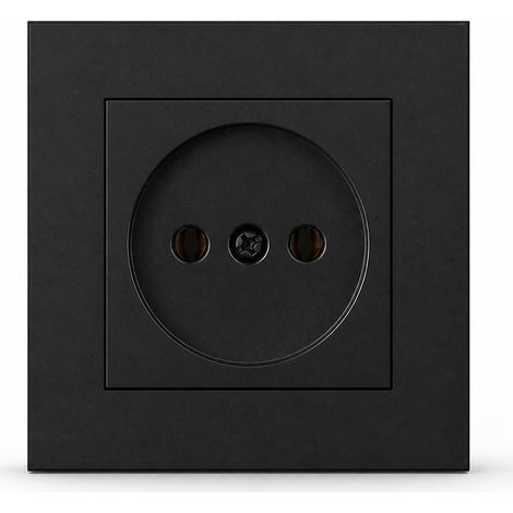 Prise faible profondeur encastrable 80 mm 16A noir
