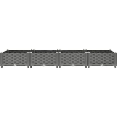 Maison Exclusive - Fioriera Rialzata 160x40x23 cm in Polipropilene (1/5)