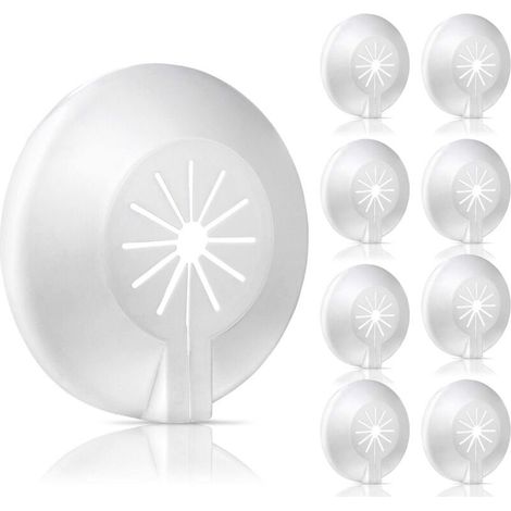 Lot de 8 rosaces pour radiateur,Cache-tuyau,rosace à clapet en plastique pour diamètres de 8 à 22 mm,montage ultrarapide (1/4)