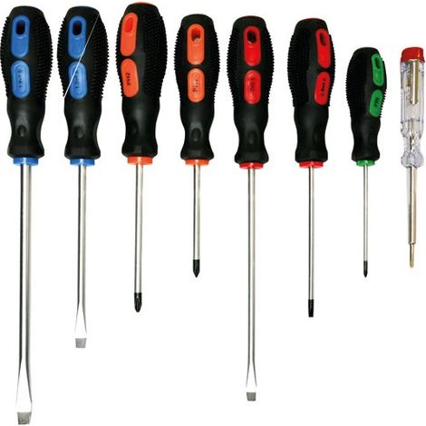 FISCHER DAREX - Tournevis manches bi-matiere lot de 8 (1/2)