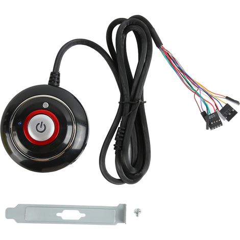 Bouton Marche/Arrêt PC ABS Léger, Installation Facile Plug & Play avec 2 Ports USB et Audio pour Café Internet (1/5)