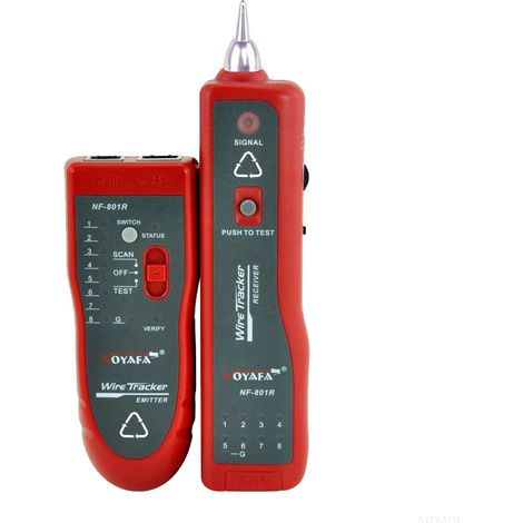 Le testeur de réseau Noyafa NF-801R, localisateur de défauts et testeur de câbles LAN RJ11/RJ45 convient aux lignes téléphoniques, aux câbles Ethernet, aux câbles vidéo, aux générateurs audio et aux f (1/5)