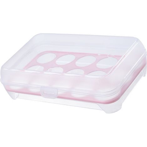 Porte-œufs portable multifonctionnel transparent à 15 compartiments pour conserver les œufs au réfrigérateur ou à la cuisine. (1/5)