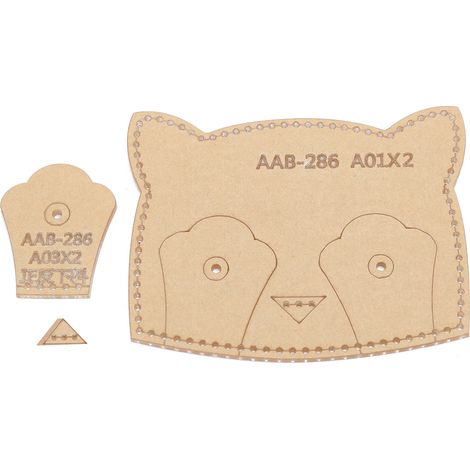 Lot de 3 gabarits acryliques pour porte-cartes fait main, étui à carte d'identité de bus, patron en cuir artisanat. (1/5)