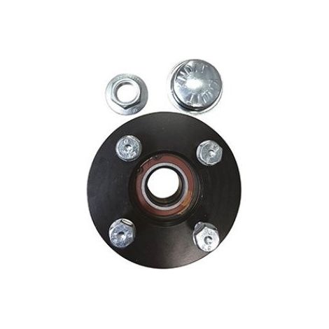Moyeu de roue complet non freiné 750 kg – 4 trous 130 mm – Roulement cartouche robuste – Installation facile – Knott