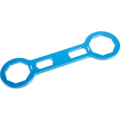 Clé à douille de 4,6 cm/5,1 cm pour bouchon de fourche, amortisseurs avant, démontage, installation et réparation, compatible avec CRF250R, CRF450R et CRF450X (bleue) (1/5)