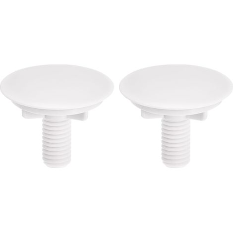 Cache Trou de Robinet d'Évier en Plastique Poli 2Pcs 15-45mm Dia (1/5)