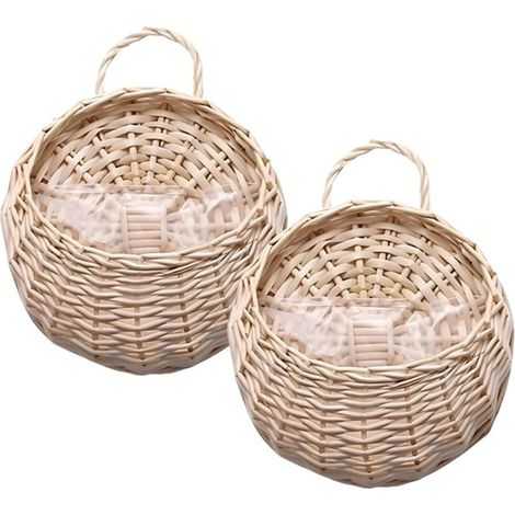 2 Pièces Pot de Fleurs à Suspendre, Paniers Suspendus pour Pot, Panier à Plantes Suspendu, Pot Suspendu Plante, Montage Mural, pour les Hôtels, les Bureaux, les Restaurants et les Jardins (18cm) (1/4)