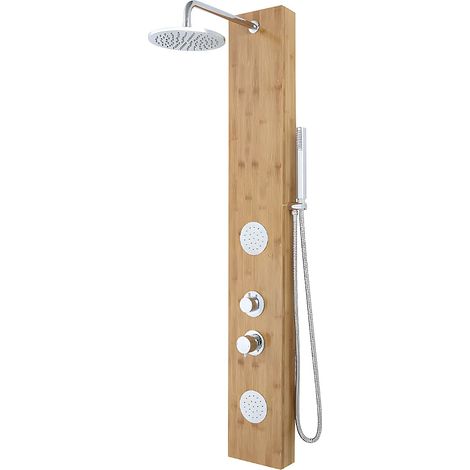 Colonna da doccia idromassaggio SOLAL in bambù - 20x140 cm