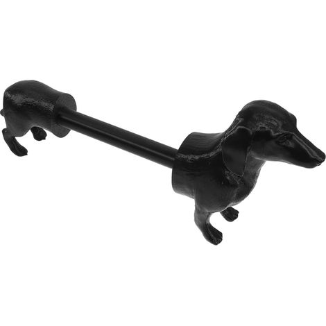 Porte-papier toilette 3D en forme de chien, résine noire, support cuisine original, facile (1/5)