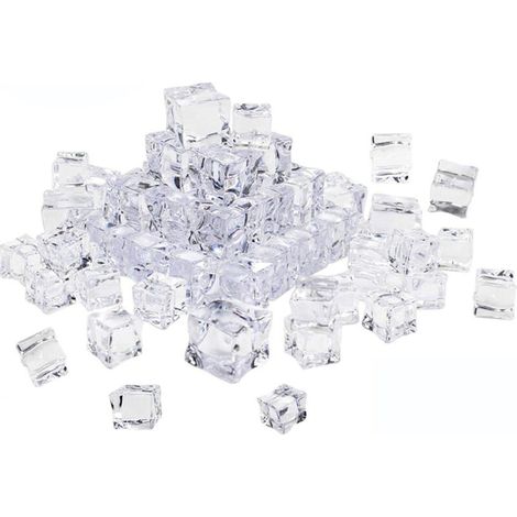 Glaçons réutilisables lavables pour cocktails, glaçons carrés 30 mm, lot de 20, eau purifiée, transparents