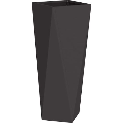 Maison Exclusive - Jardinera Negro 30 x 30 x 75 cm Acero