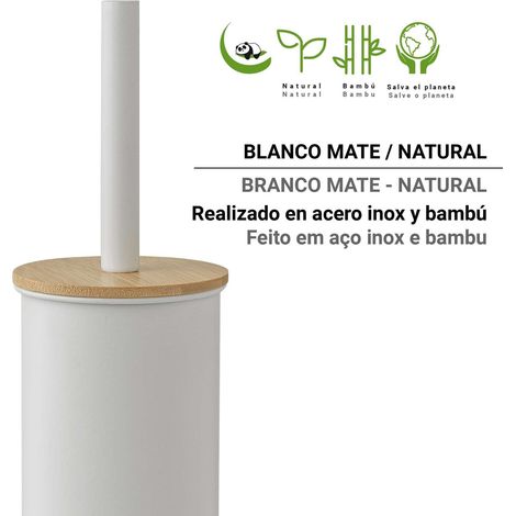 GEDY 14344000300 KENTA Escobillero Blanco Mate-Natural - ref: 14344000300