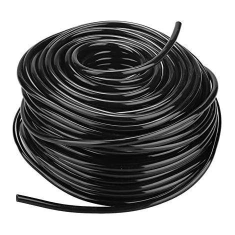 Manguera de riego de 50 m, manguera de riego por goteo, manguera agrícola, tubería de conexión de microirrigación de PVC para césped, jardín, lavado de coches y suelos (50 m). (1/5)
