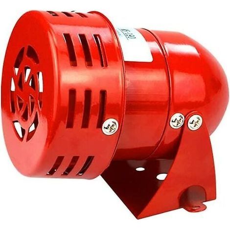 Sirène alarme 220V puissante sirène extérieure alarme 120dB rouge moteur fil sirène métal klaxon industriel bateau alarme Ruikalucky (1/4)