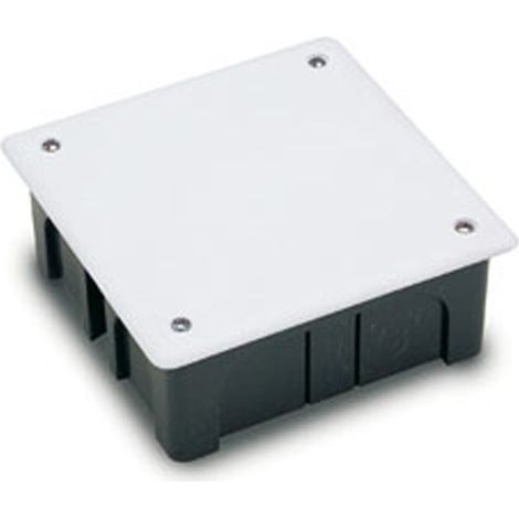 Caja Electricidad 100X100X45 Empotrar Famat Abs/Poliestireno  Negro Con Tornillos 3201