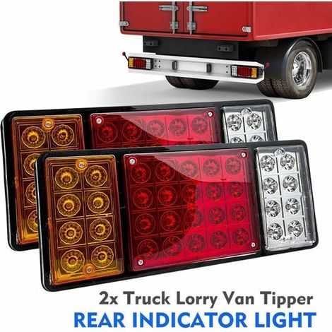 Éclairage et réflecteurs pour remorque, Lot de 2 feux arrière de voiture 36 LED 12 V