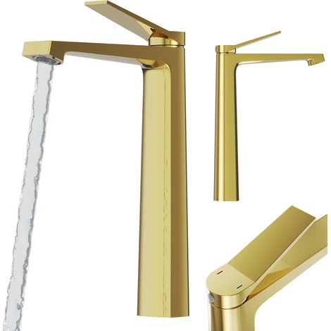 MITIGEUR DE LAVABO OR HAUTE SALLE DE BAIN LAITON MODERNE ROBINET SELVA (1/5)