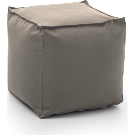 Talamo Italia Puff Annalaura, Multifunktionshocker, 100% Made in Italy, Relaxsessel aus gepolstertem Stoff, Cm 45x45h45, Turteltaube