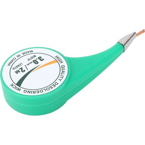 Mèche à dessouder en laiton avec flux, tresse de désoudage pour nettoyage et réparation PCB, longueur 2M, largeur 3.0mm (1/5)