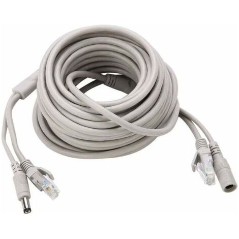 Cable de vidéosurveillance, cable d'alimentation vidéo AHD 15M pour le système de surveillance par caméra de sécurité CCTV, connecteur d'alimentation CC de 2,1 mm (1/5)