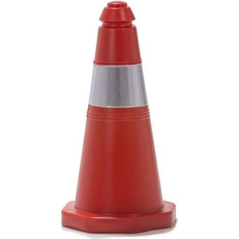 Cono trafico señalizacion ligero con reflector de 50 cm  Rojo