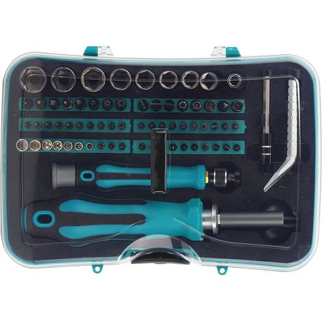 69-teiliges Set magnetischer Schraubendreherbits aus Chrom-Vanadium-Stahl für präzise Elektronikreparaturen (1/5)