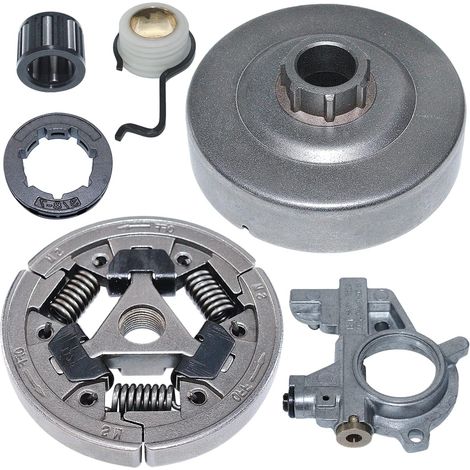 Pignon de tambour d'embrayage, jante 3/8-7, rondelle, clip, roulement pour Stihl MS361 044 046 MS460 , kit de réparation d'embrayage tambour d'embrayage, pignon, jante, roulement, rondelle (1/5)