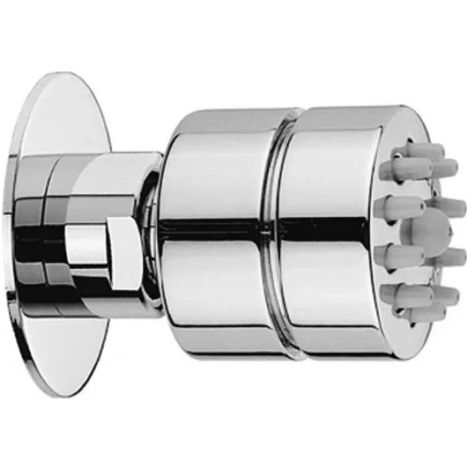Soffione doccia laterale Tondo-gom tondo, monogetto, attacco 1/2", getto effetto pioggia, ottone cromato BOSSINI