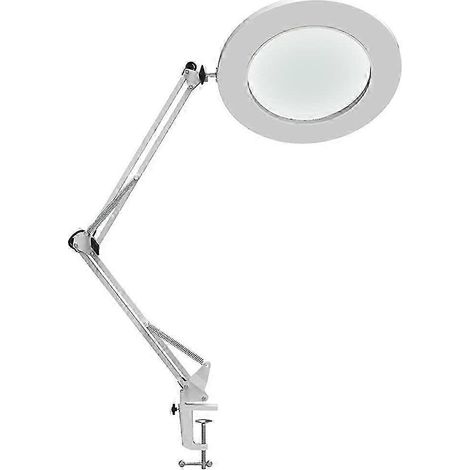 Lampe loupe LED à bras articulé en métal - Intensité lumineuse réglable en continu - 2 tailles (1/5)