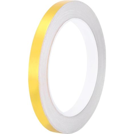 Metallisches Klebeband, 1 cm x 25 m, für Fliesen, ideal für Wände, Schränke, Badezimmer, Böden, Fliesen, Autos und Dekorationen, Gold