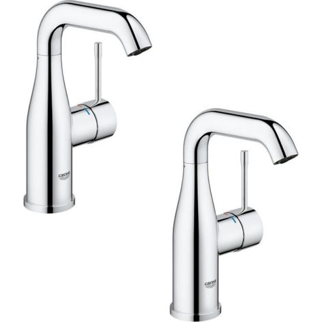 Juego de 2 mezcladores de lavabo GROHE Essence M sin tirador (1/2)
