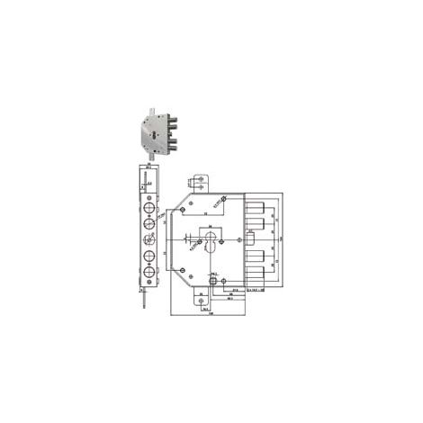 SERRATURA TRIPLICE APPLICARE C/SCROCCO CIL. EU. BLINDATE 2155PENBLOC  mm.60 SX (2155PEN11NCL)    CR