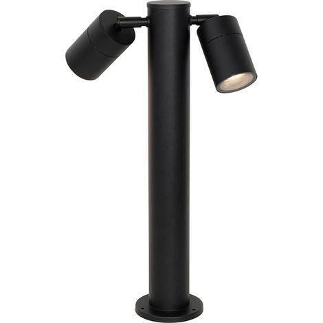 Stehende Außenleuchte schwarz 45 cm IP44 verstellbar 2-Licht - Duo
