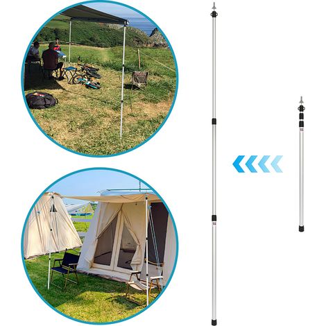 Wolketon 4 piezas postes telescópicos para tienda 88–234 cm, mástil de toldo de aluminio