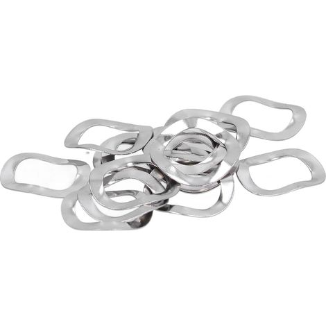 100 Rondelles à Vagues M5 en Acier Inoxydable, Assortiment de Rondelles Ondulées pour Serrage et Fixations
