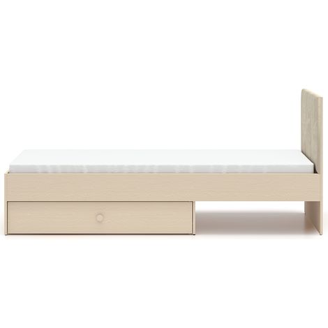 Bett 90x200 inkl. Bettkasten und Schublade Alycia Beige