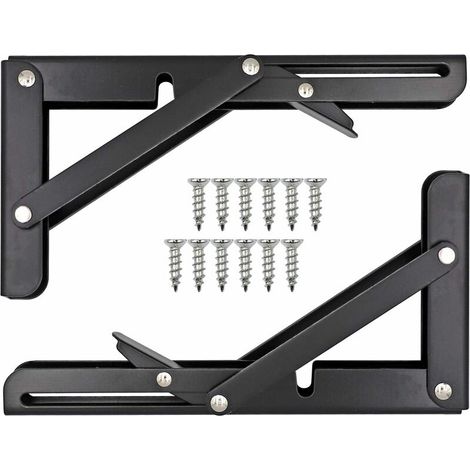 Folding Bracket Shelf,Folding Wall Shelf,Folding Bracket Heavy Duty Brackets and Shelf Cleats Used For Workbench,Shelf,8 Inch